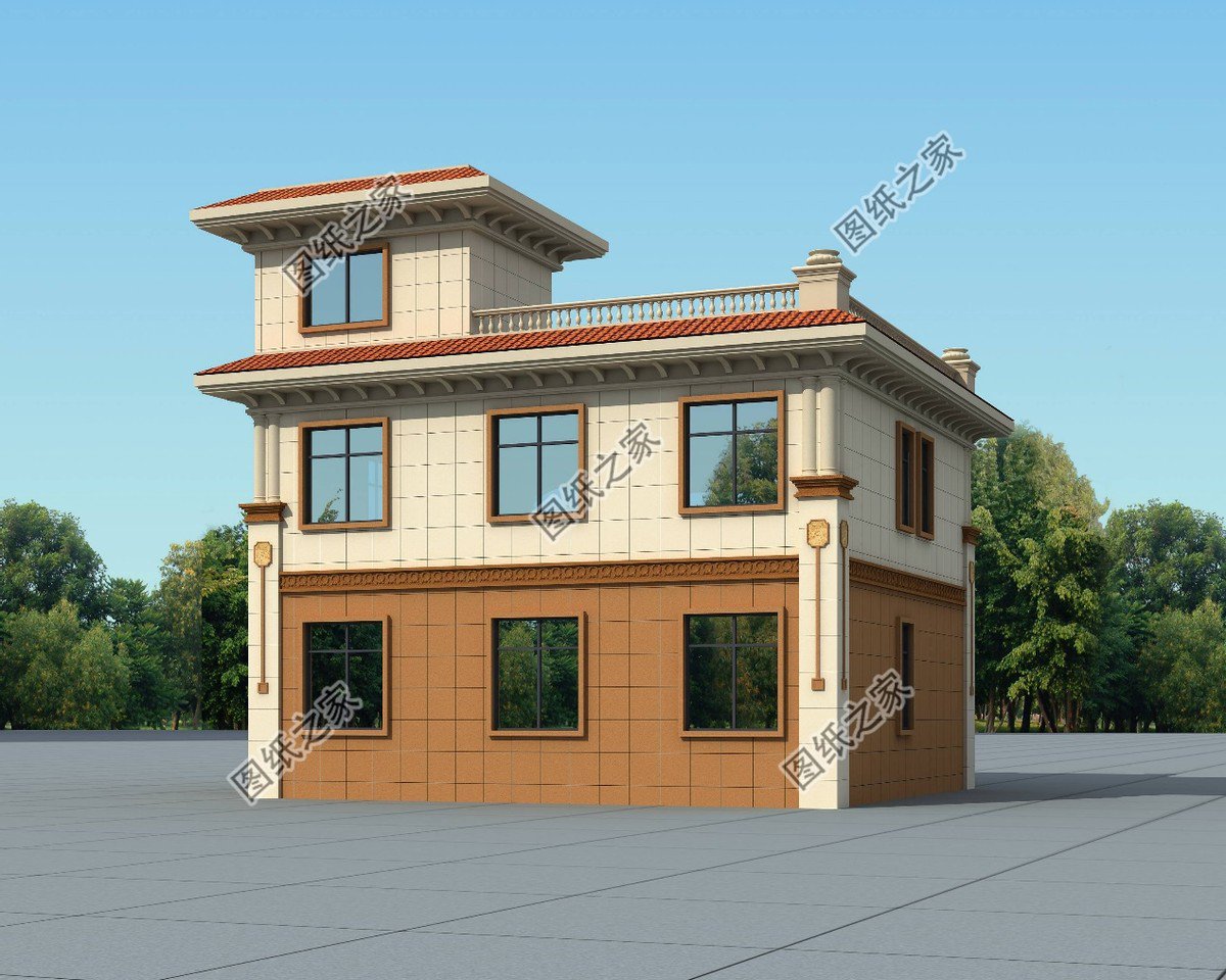 農(nóng)村小別墅120平方二層半，適合你家的面積嗎？趕緊回家建吧