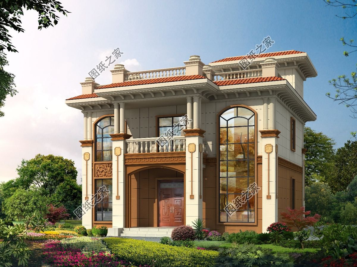 農(nóng)村小別墅120平方二層半，適合你家的面積嗎？趕緊回家建吧