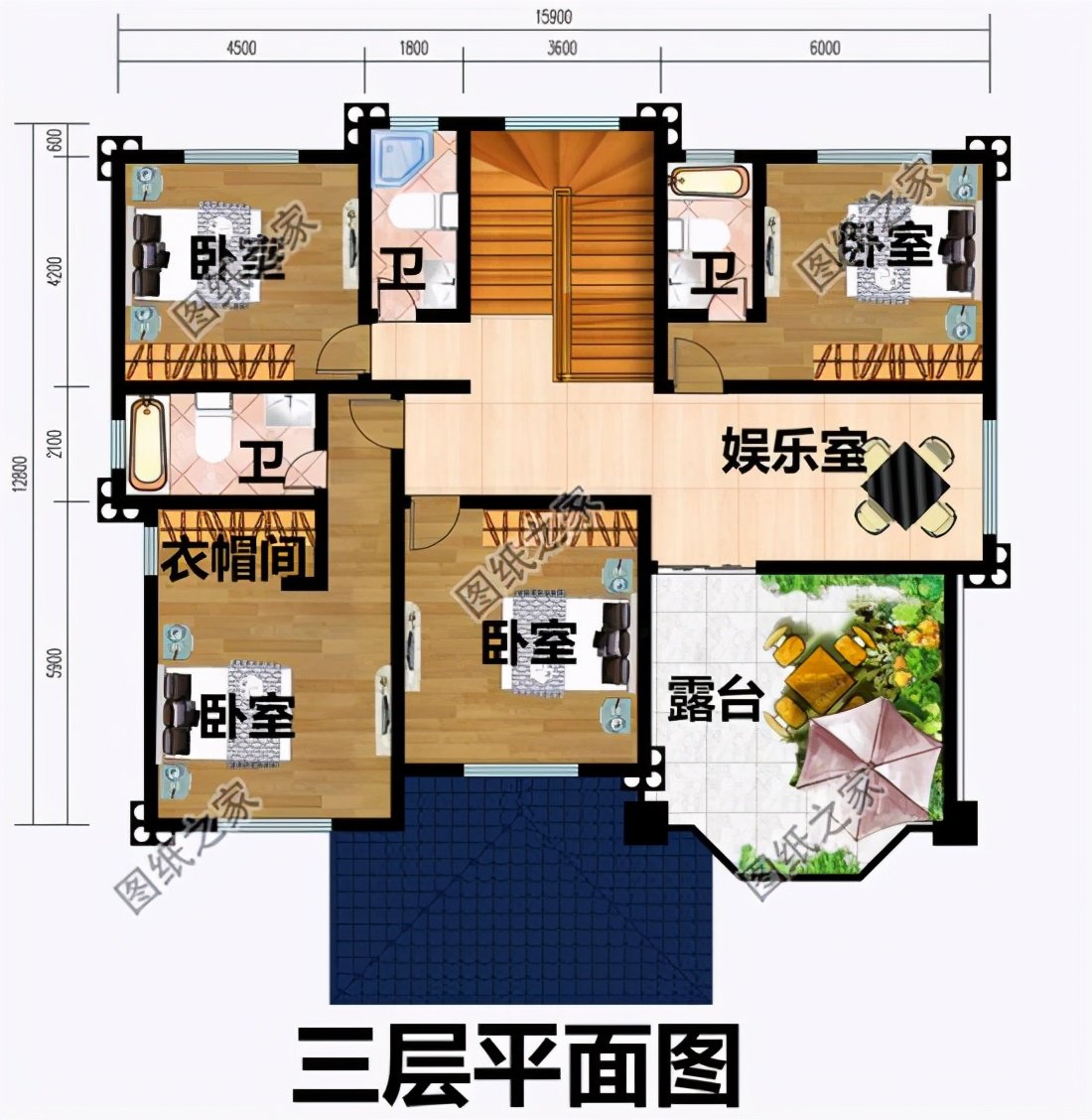 農村磚混三層自建房設計圖，適合自己的才最舒適，建好讓人百看不厭