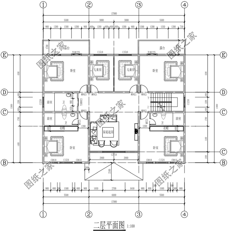 大面寬二層別墅設(shè)計圖，長輩看了都夸建的好，大面寬十分大氣