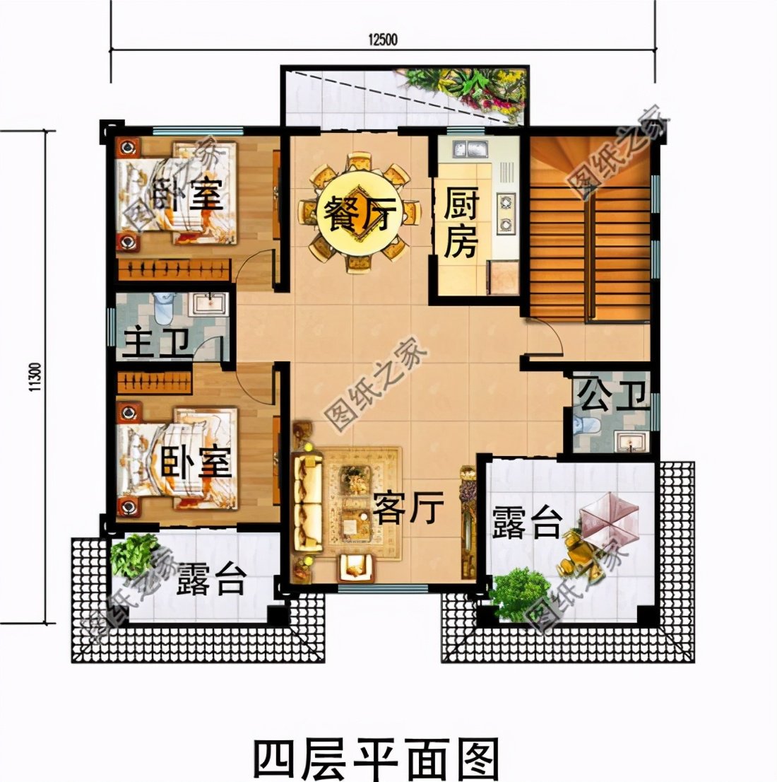 農村四層房屋設計圖，農村有錢人都喜歡的設計，心動不如行動