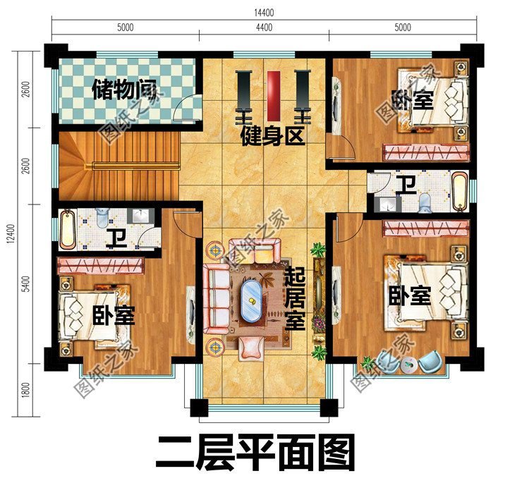 150平大戶型二層自建房設計圖，這么大占地足夠了，選其中一款去建房吧