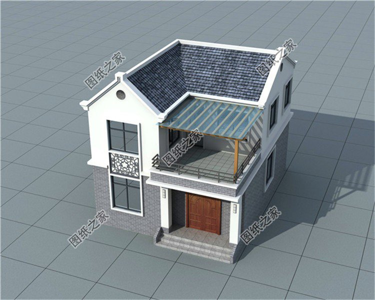 迷你二層別墅設(shè)計圖，占地不超過100平，建好家人越住越順心