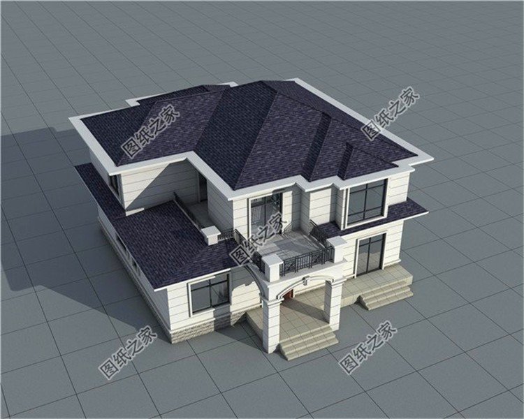 簡單二層最新戶型別墅設計圖，對稱設計，精致美觀簡單易建