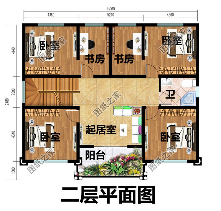 簡歐農(nóng)村三層住宅設(shè)計圖