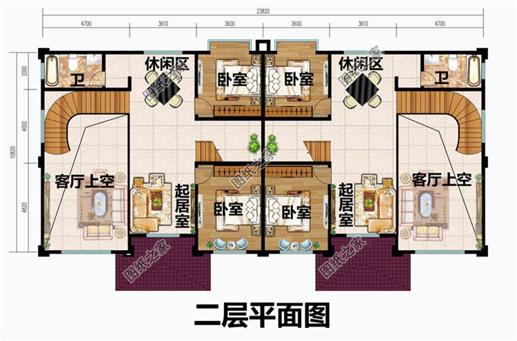 豪華三層歐式雙拼別墅設(shè)計(jì)