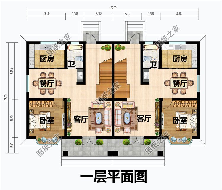 倆兄弟蓋房子的雙拼設計圖