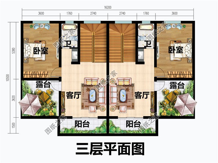 倆兄弟蓋房子的雙拼設計圖