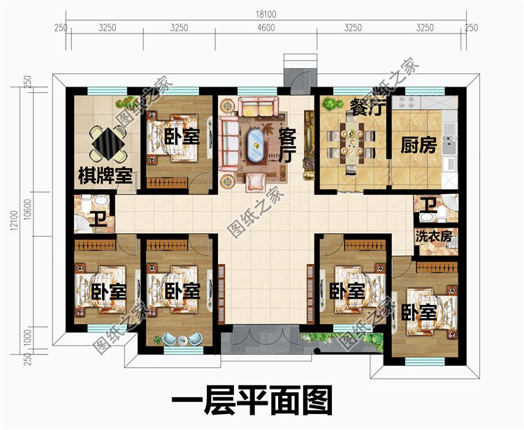 鄉(xiāng)下建房一層戶型圖
