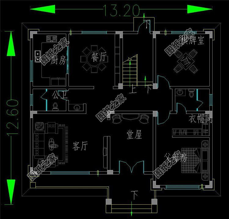 有傳統堂屋戶型的自建房，布局真心的贊！