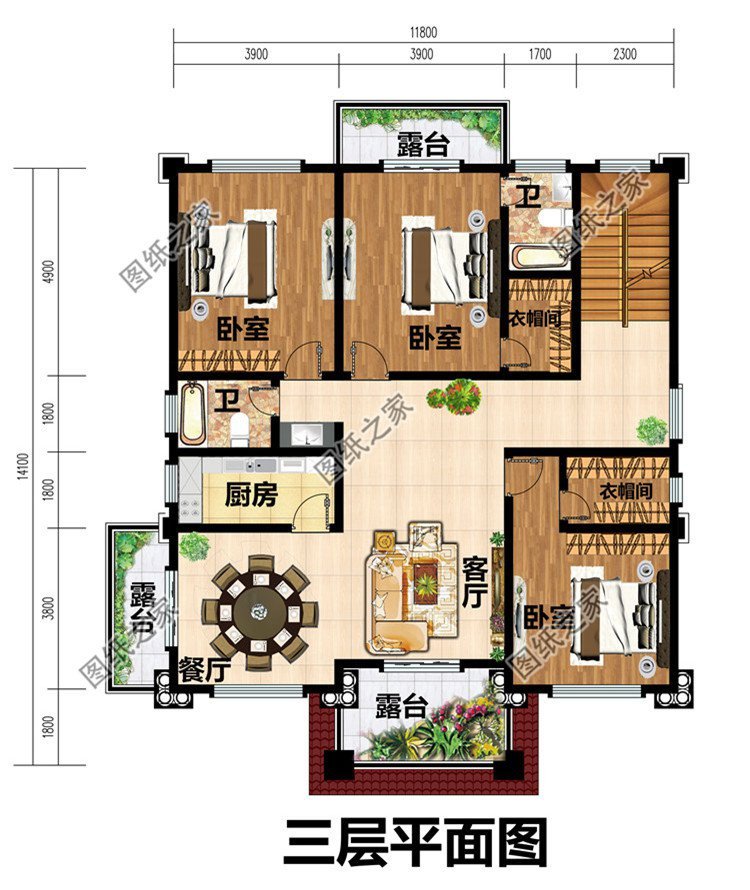 農村四層自建房設計，寬敞大氣一墅獨享