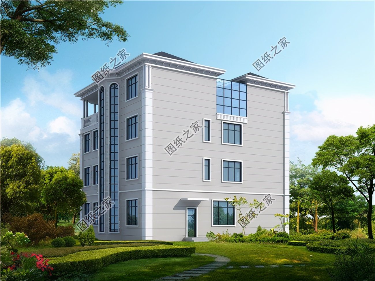 漂亮四層別墅圖，漂亮別墅獻給為別墅夢努力奮斗的朋友