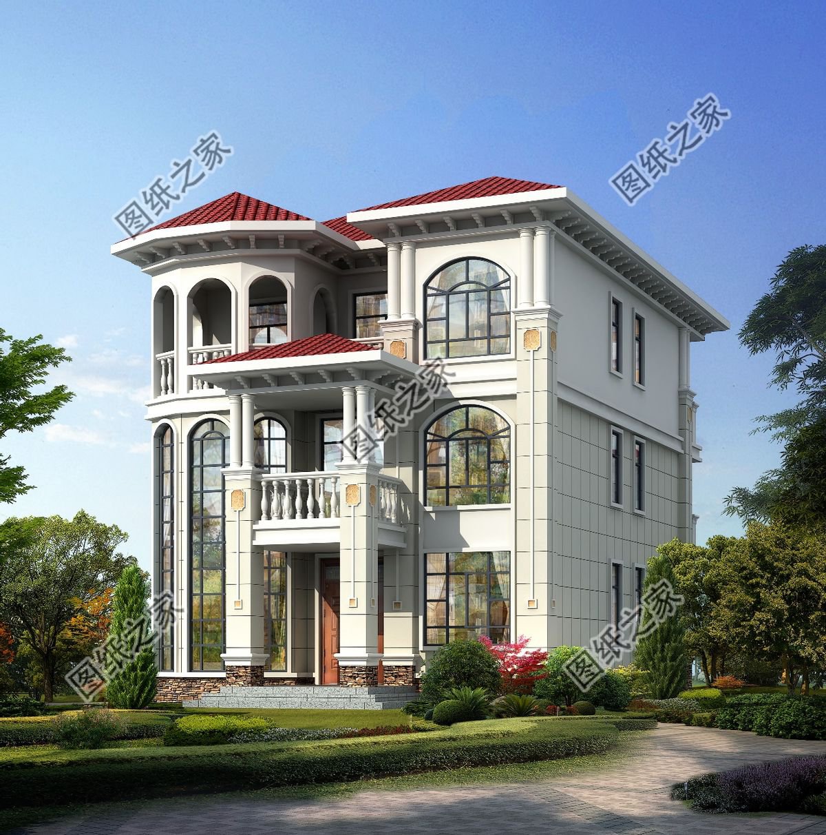 五款三層別墅設計，看完讓人眼前一亮