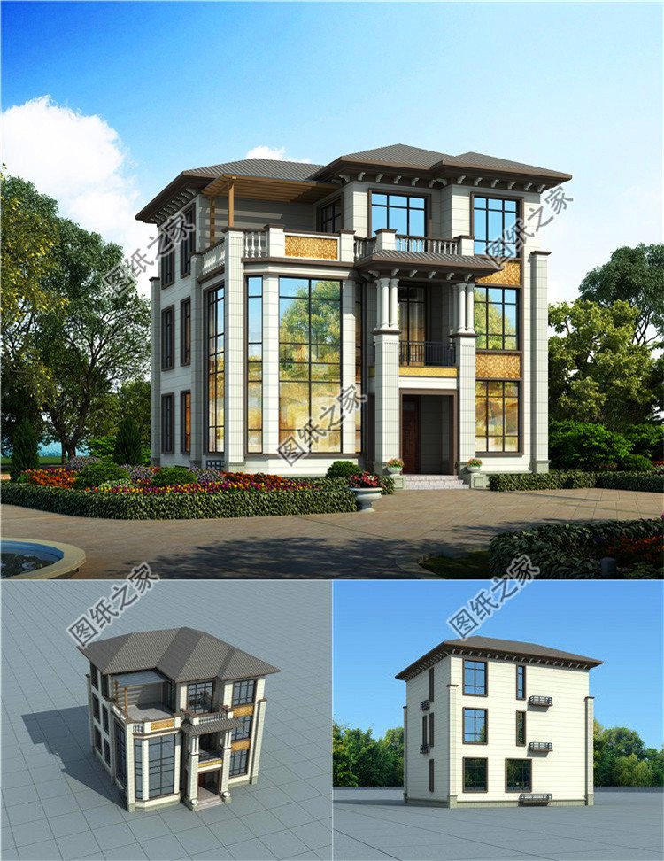 新農村自建別墅設計圖，農村別墅就是這么美，收藏建房供參考