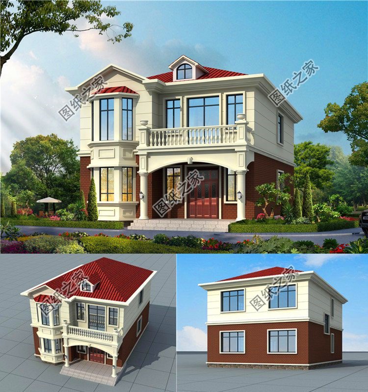 9米開間自建房設計圖，外觀美觀大方，造價絕對經濟實惠