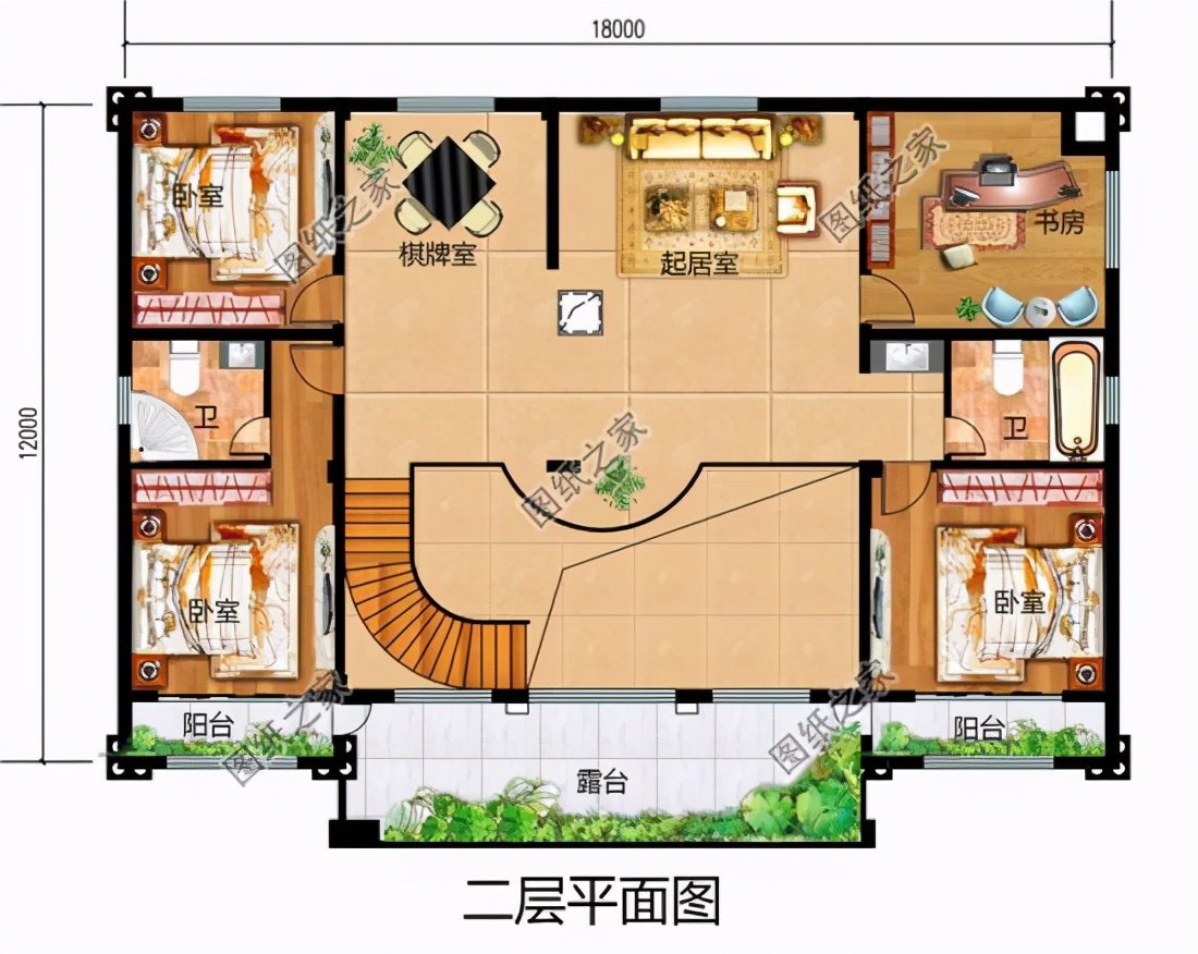 農(nóng)村小別墅設(shè)計(jì)圖，實(shí)用的小戶型設(shè)計(jì)，對稱設(shè)計(jì)簡直太美了