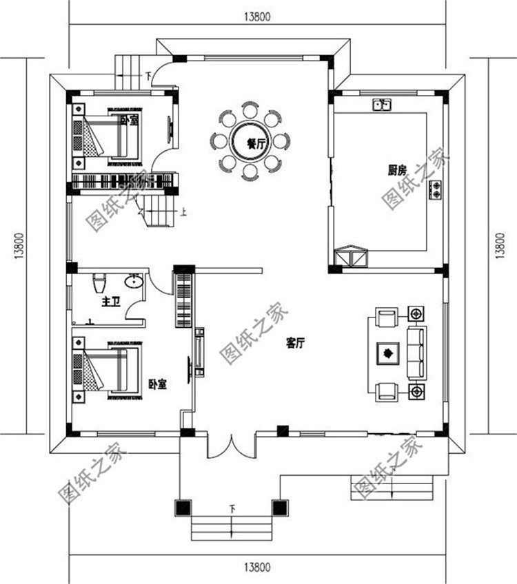 農(nóng)村小別墅設(shè)計(jì)圖，實(shí)用的小戶型設(shè)計(jì)，對稱設(shè)計(jì)簡直太美了