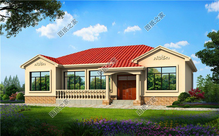 農(nóng)村蓋房還是一層好，這三款一層平房設(shè)計(jì)圖省錢又好看