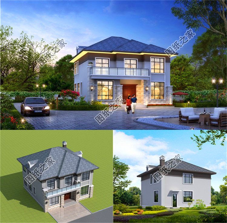 3套經濟實用型農村別墅自建房設計圖，戶型經典，好看又大氣