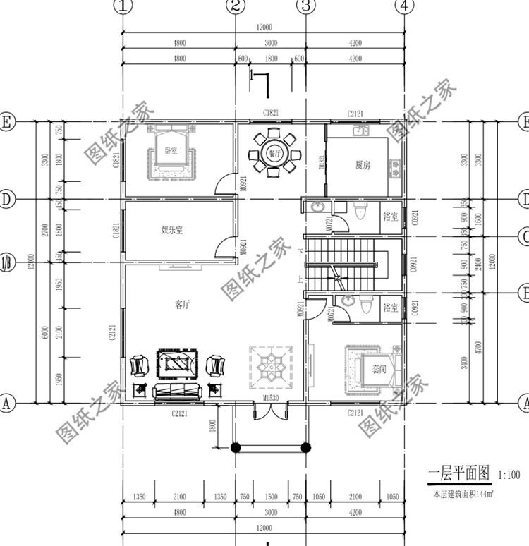 農村普通自建房戶型圖，這三款同樣大氣，最后一款我真的愛了