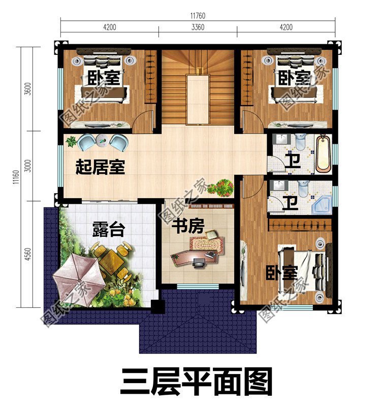 農村外墻三層效果圖，隨便擁有一棟，別人都不敢小瞧你