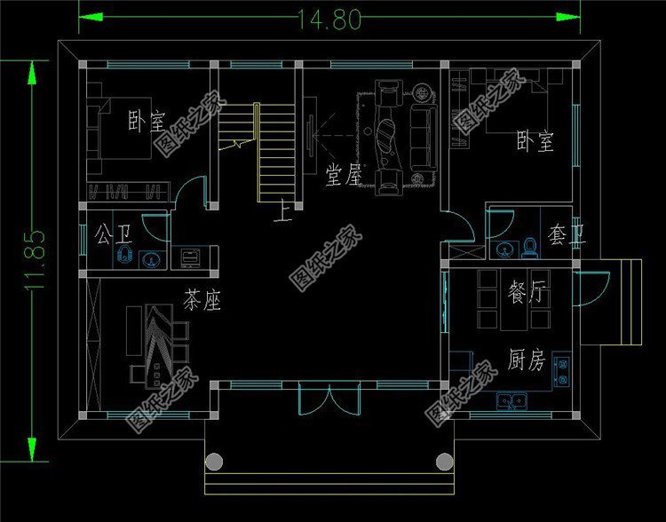 農村二層半平頂建房圖紙，讓建房更簡單