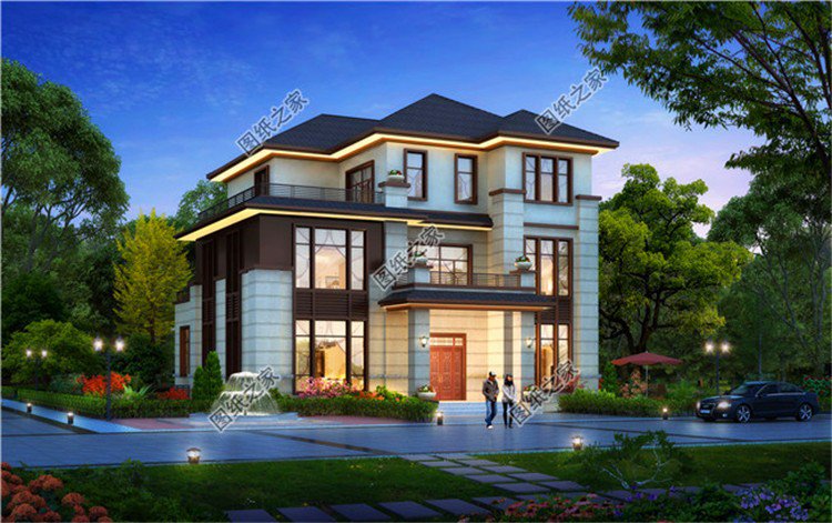 農村自建房三層平面圖，高端氣派，成為村里地標性建筑