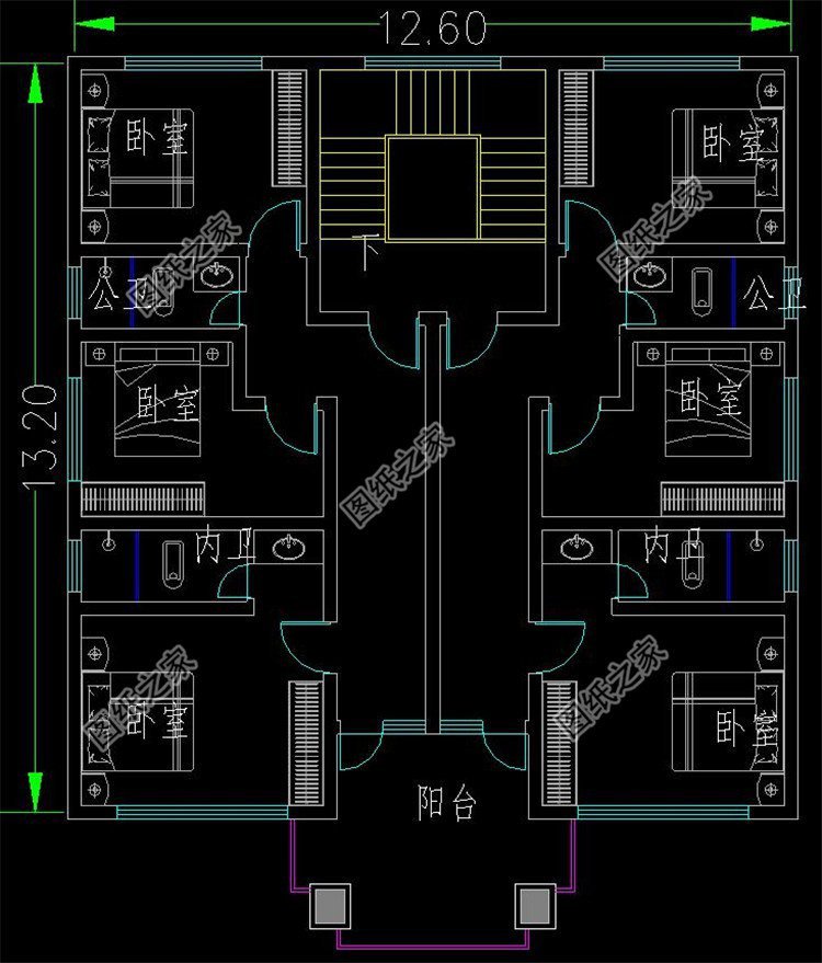 農村自建二層樓，左右對稱，漂亮又規整
