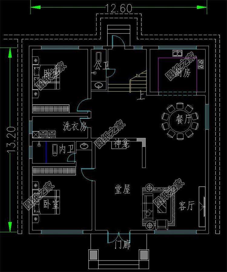 農村自建二層樓，左右對稱，漂亮又規整