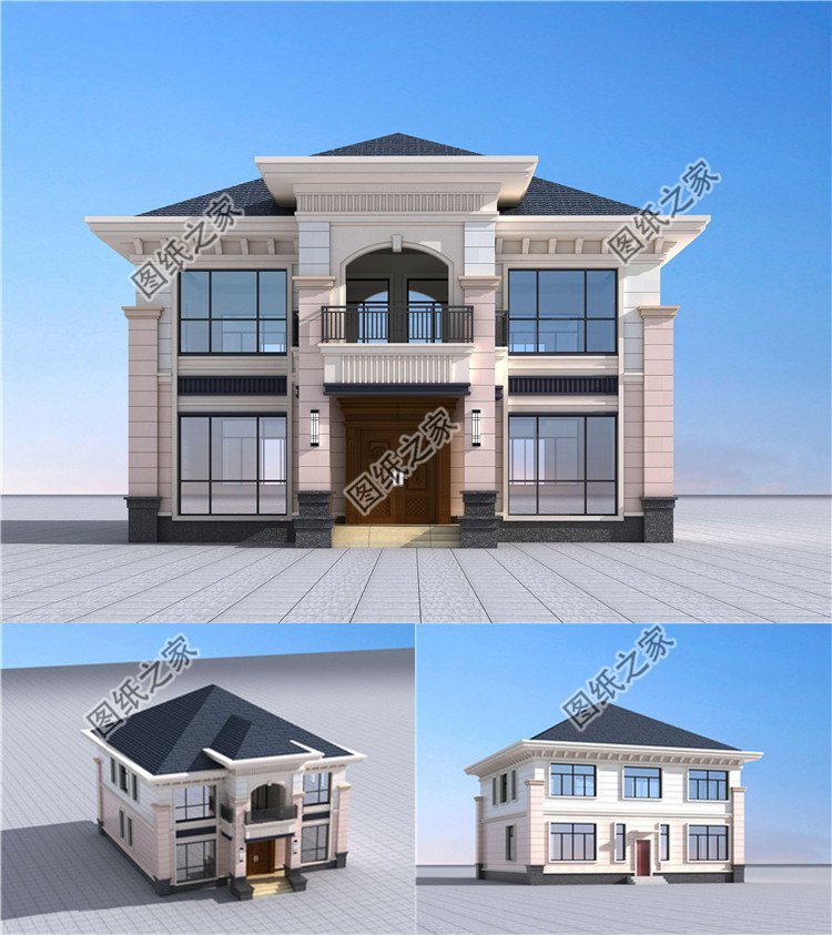 農村自建二層樓，左右對稱，漂亮又規整