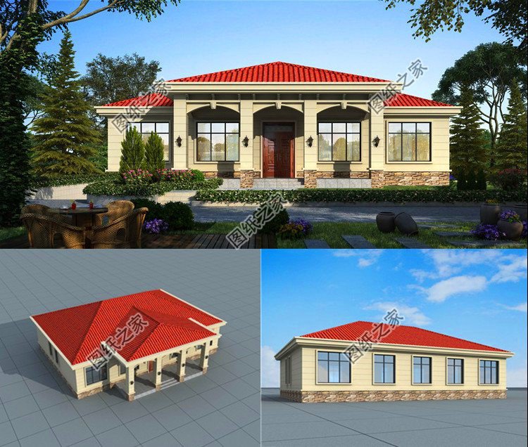 農村一層自建房效果圖大全，老家建一棟可真是太實用了，盡享浪漫田園生活