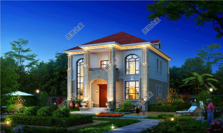 自建二層別墅效果圖，無論看多少次，都是農村朋友最喜歡的戶型