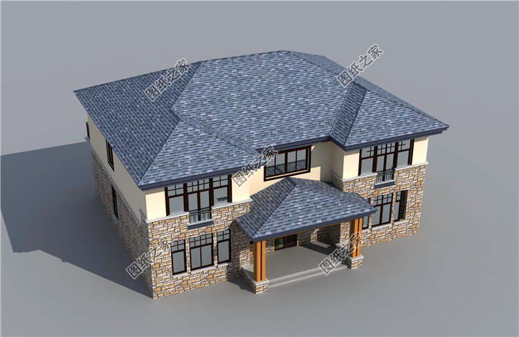 農村建房二層設計效果圖，公共區域空間大，真正自在人家