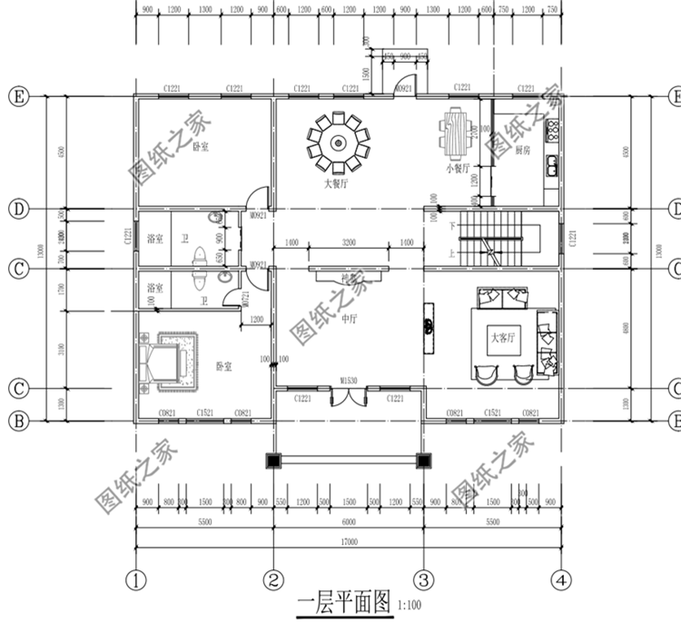 農村建房二層設計效果圖，公共區域空間大，真正自在人家