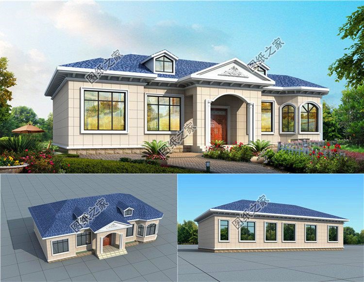 簡約一層平房自建房設計圖，這幾套戶型實實在在，選一套喜歡的建沒壓力