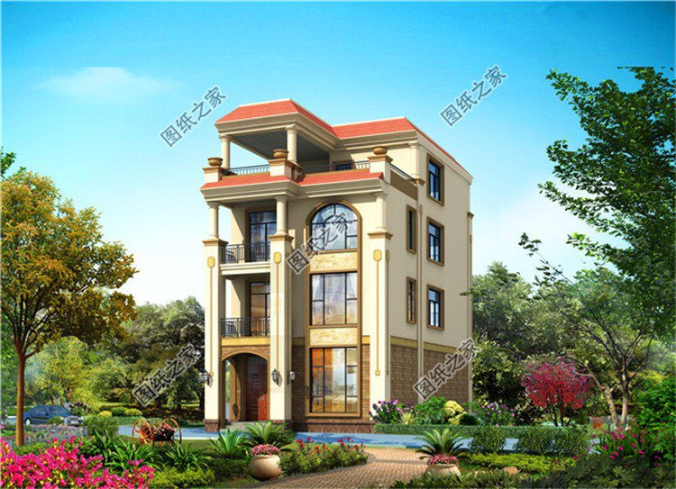 農村三層半別墅圖片，造型好性價比高，在農村建一棟那真是給父母長臉了