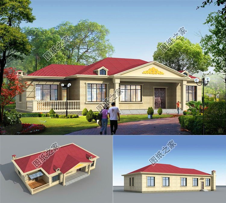 適合農村蓋的一層小別墅設計圖，這三套戶型讓你建房不再盲目