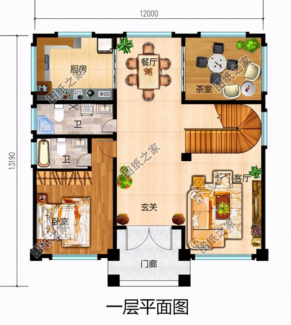布局實用造價經濟的農村新式小別墅設計圖，絕對是值得建的好房子