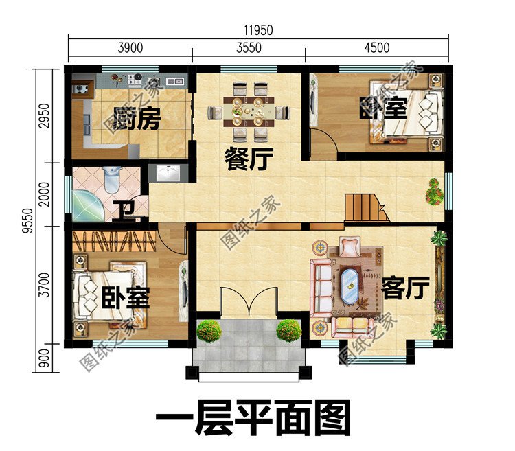 100平左右鄉下三層樓房設計圖