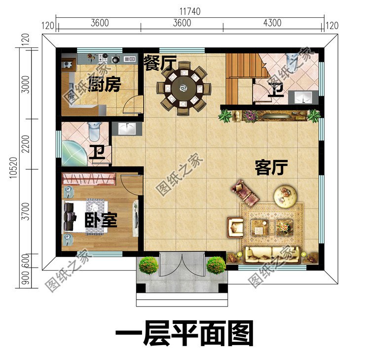 120平米左右農(nóng)村房屋設(shè)計(jì)圖