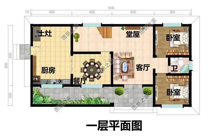 新農村二層房屋建筑施工圖紙