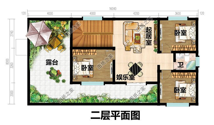 新農村二層房屋建筑施工圖紙