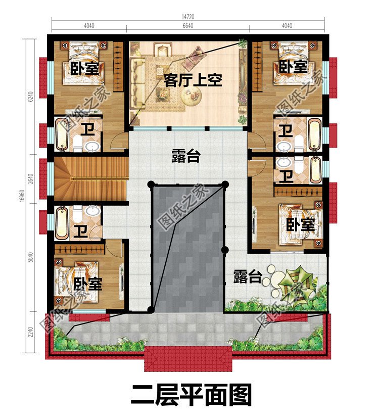 經(jīng)典四合院別墅設(shè)計(jì)圖