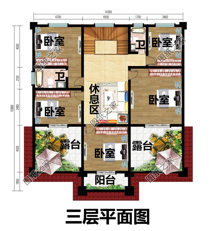 新農村私人別墅建筑設計施工圖