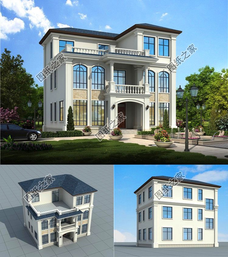 三層農村自建房效果圖，這三款不超過30萬，錯過了拍大腿都沒用