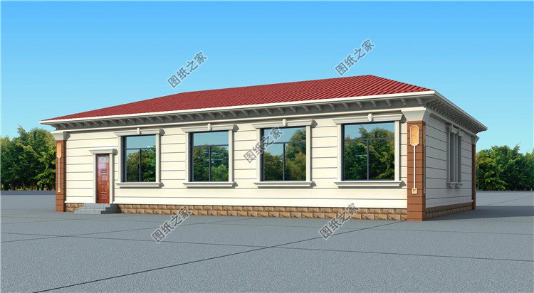 農村蓋房還是一層層好，這三款一層鄉村設計戶型圖精致美觀，喜歡收藏