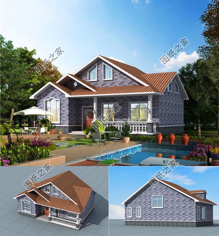 農村蓋房還是一層層好，這三款一層鄉村設計戶型圖精致美觀，喜歡收藏