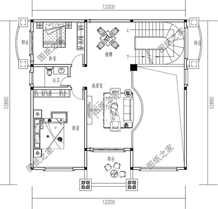適合農村建的新農村建房四層圖紙設計圖，第三款設計師極力推薦