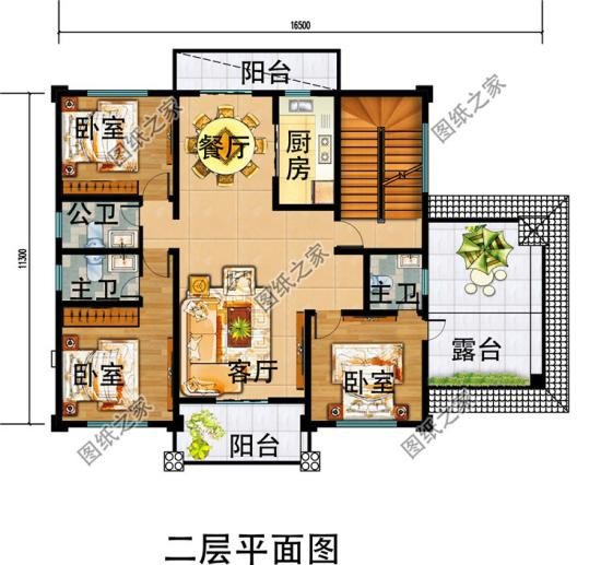 適合農村建的新農村建房四層圖紙設計圖，第三款設計師極力推薦
