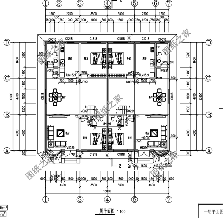 農村兄弟雙拼自建房設計圖，城里有錢你都不到的好戶型